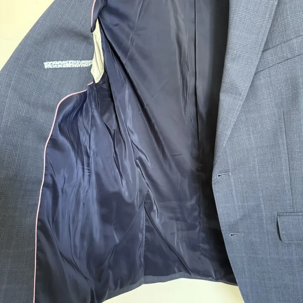 Bonobos Slim Fit Plaid Blazer Mens 38R Wool Suit Jacket Sport Coat